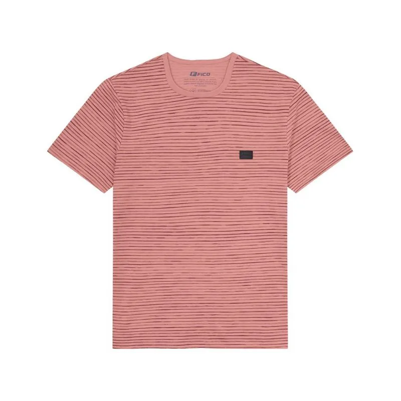 Camiseta Fico Juvenil Menino Verão Listrada 12/20 - 48453-ROSA-18