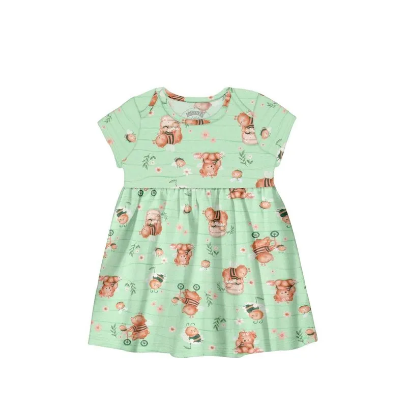 Vestido Bebê Infantil Manga Curta Alakazoo
