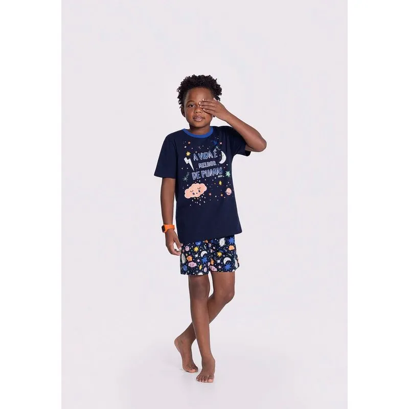 Pijama Infantil Menino Brilha no Escuro Alakazoo