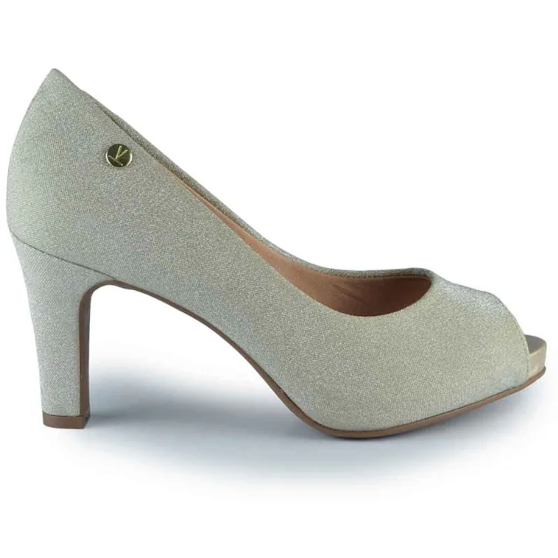 Scarpin Vizzano Feminino Salto Alto Glitter1840.300 TELA 26565 TELA DOURADO 33