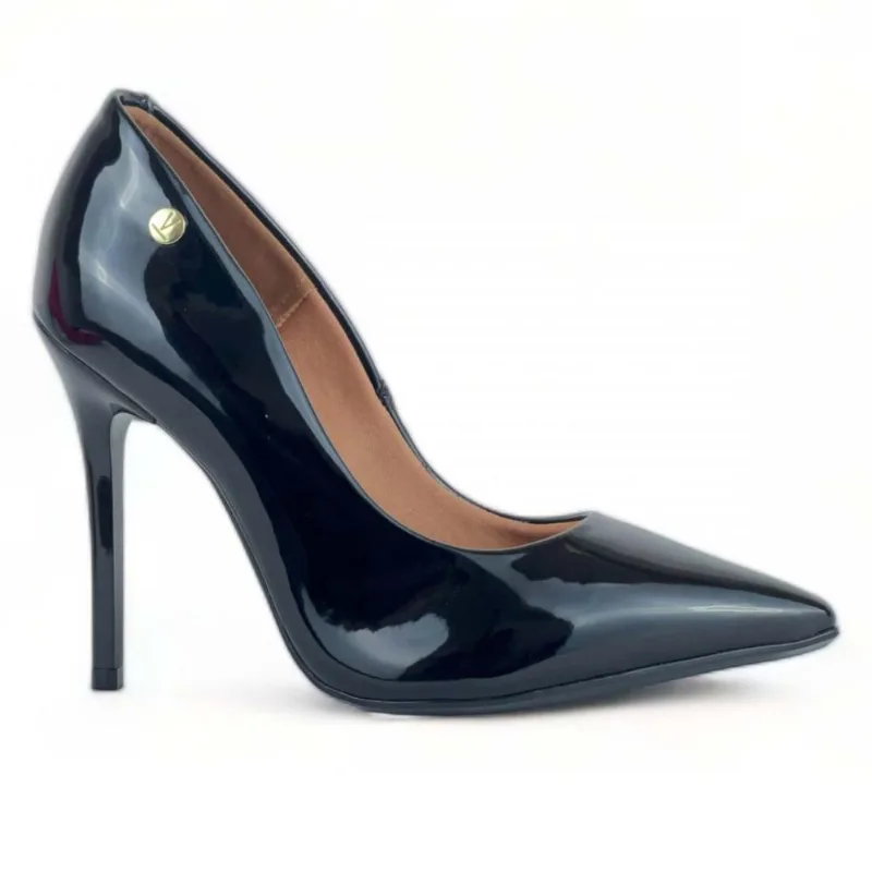 Scarpin Vizzano Verniz Preto Feminino 38