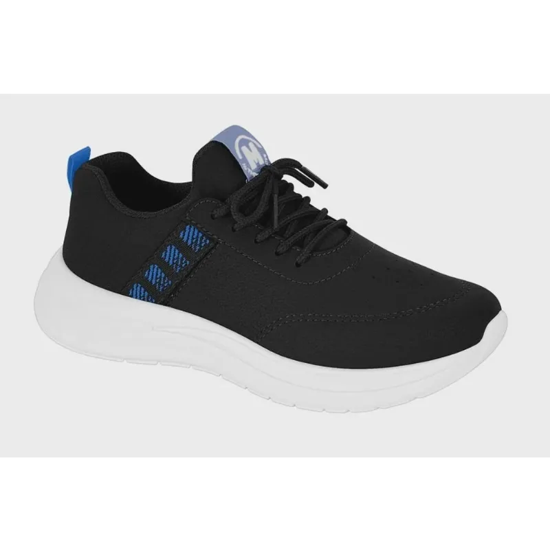 Tênis infantil molekinho napa floter neo preto/azul 27 ao 36