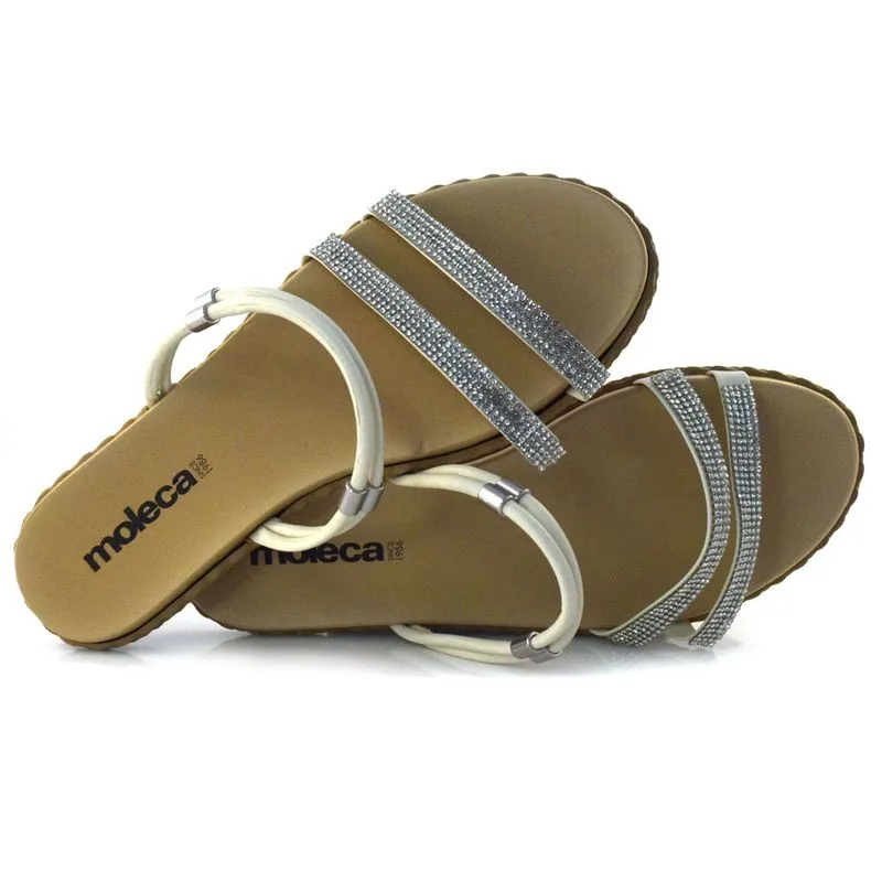Sandália Rasteira Feminina Moleca Off White 5452.134.26952 37