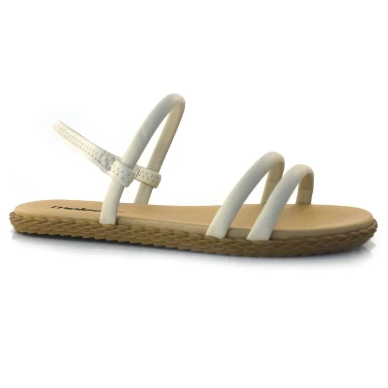 Sandália Rasteira Feminina Moleca Off White 5452.128.26944 34
