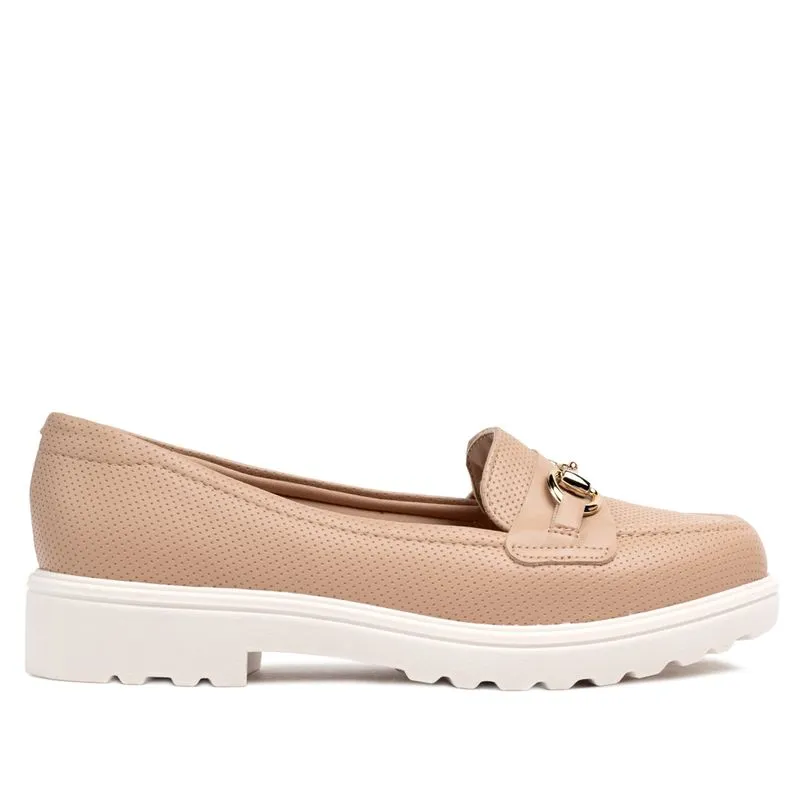 Sapato Mocassim Feminino Modare Microfuros Bege - 37