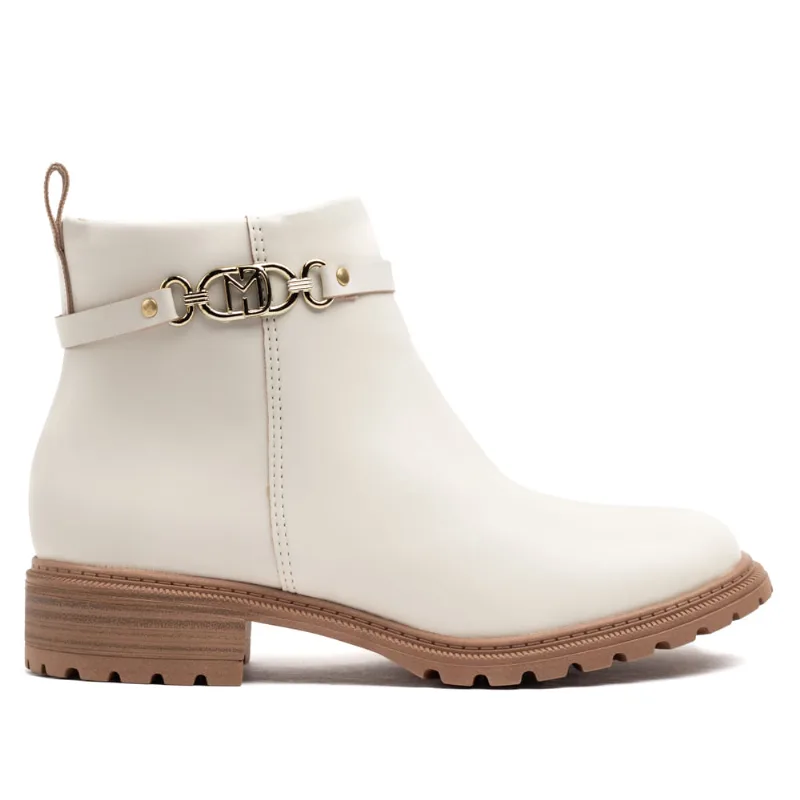 Bota Feminina Modare Cano Curto com Pingente Off White - 38