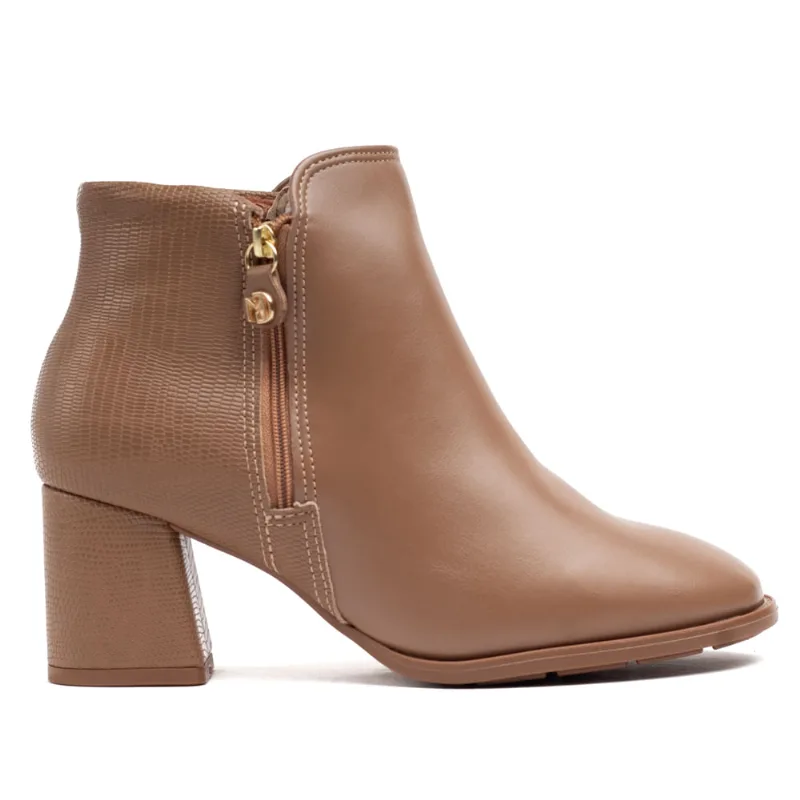 Bota Feminina Modare Cano Curto Salto Bloco Caramelo - 39