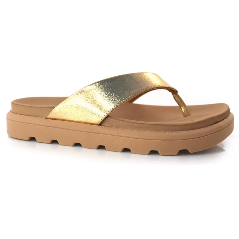 Sandália Flat Feminina Vizzano Ouro Rosê 6459.126.14710 35