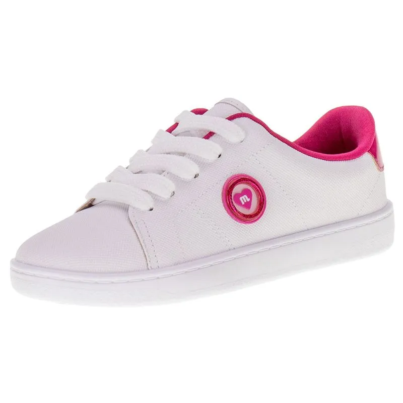 Tênis Infantil Feminino Molekinha 2554119 BRANCO/ROSA 27