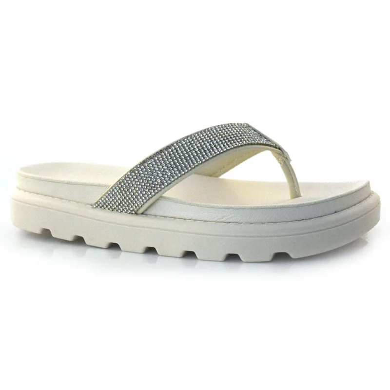 Sandália Flat Feminina Vizzano Off White 6459.127.27030 35