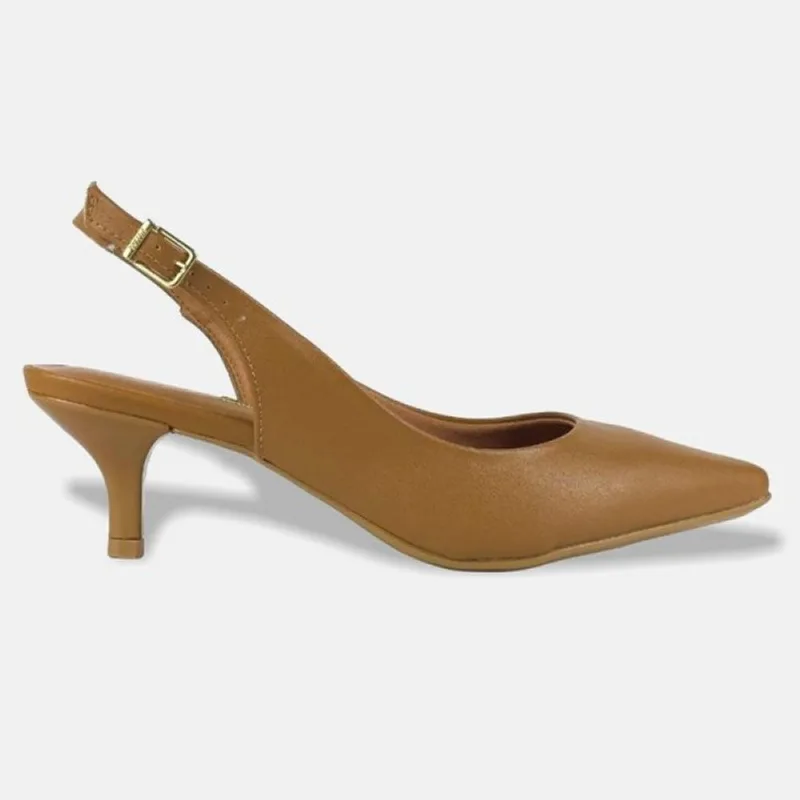 Sapato Scarpin Vizzano Slingback Salto Fino Pelica - 1122.806.7286 35 / Camel