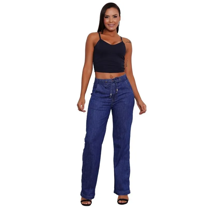 Calça Wide Leg Cintura Alta Ri19 L947