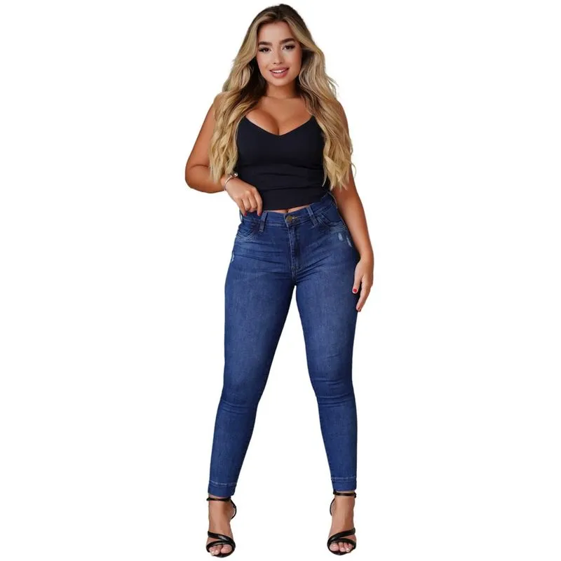 Calça Skinny Cintura Alta Levanta Bumbum Legião by Ri19 L666