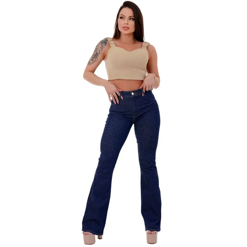 Calça Flare Cintura Alta Levanta Bumbum Legião by Ri19 L061