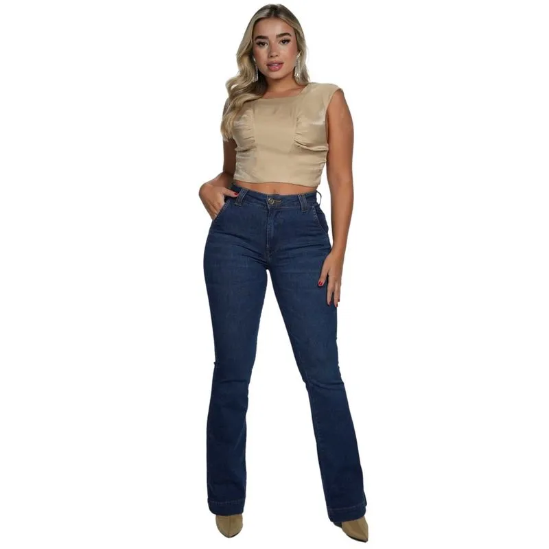 Calça Flare Cintura Alta Levanta Bumbum Legião by Ri19 L064