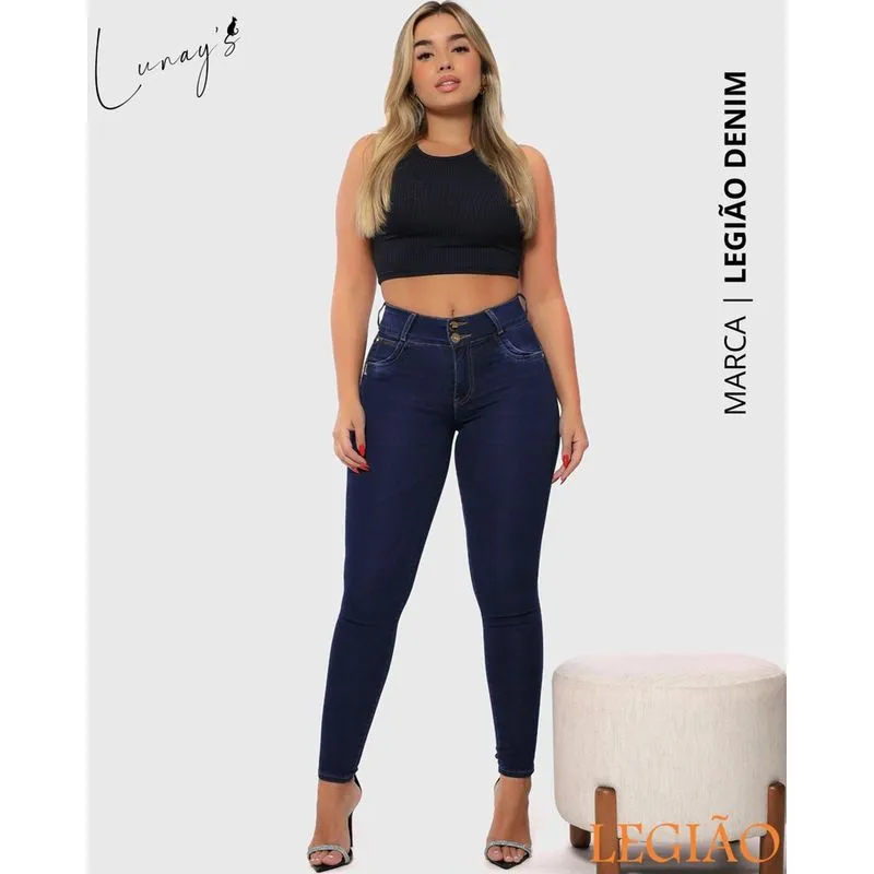 Calça Skinny Cintura Média Levanta Bumbum Legião by Ri19 L549