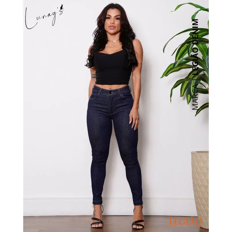 Calça Skinny Cintura Alta Levanta Bumbum Legião by Ri19 L100