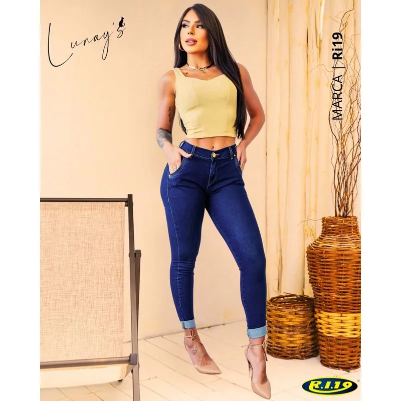 Calça Skinny Cintura Alta Levanta Bumbum Ri19 L651