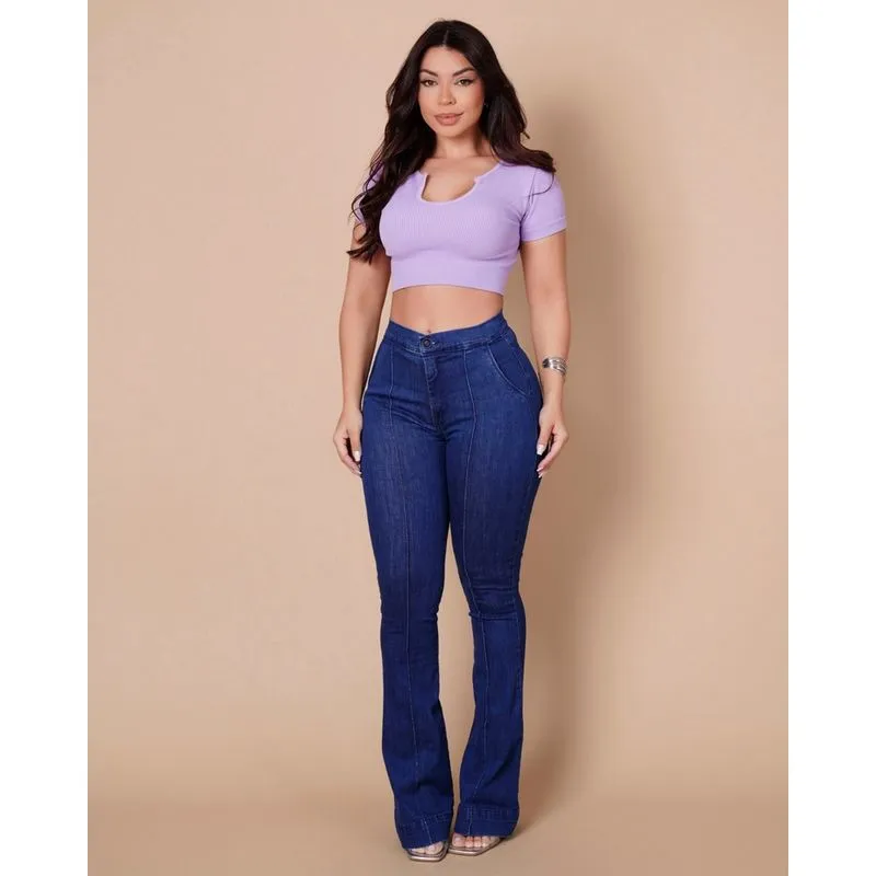 Calça Flare Cintura Alta Legião Denim by Ri19 L985