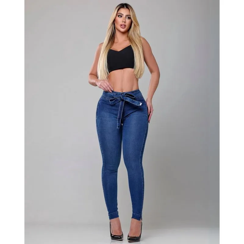 Calça Skinny Cintura Média Levanta Bumbum Ri19 L990