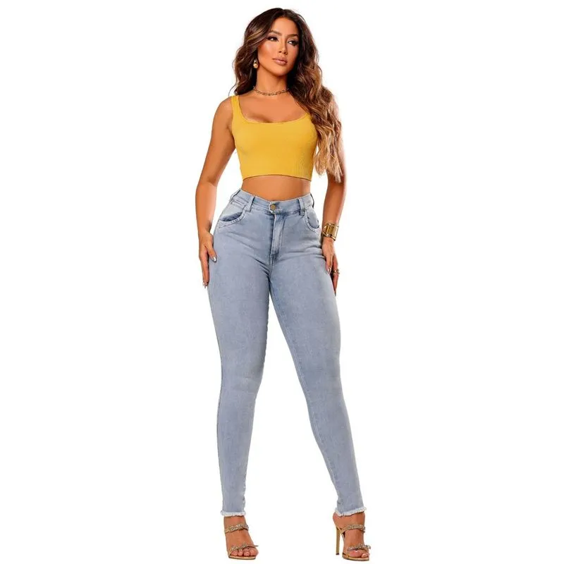 Calça Skinny Cintura Alta Levanta Bumbum Legião by Ri19 L605