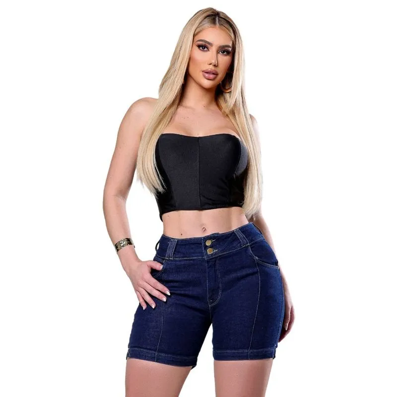 Bermuda Cintura Média Levanta Bumbum Ri19 L650