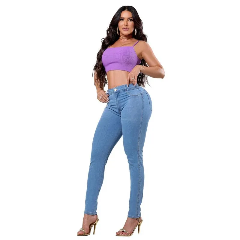 Calça Skinny Cintura Alta Levanta Bumbum Ri19 L517