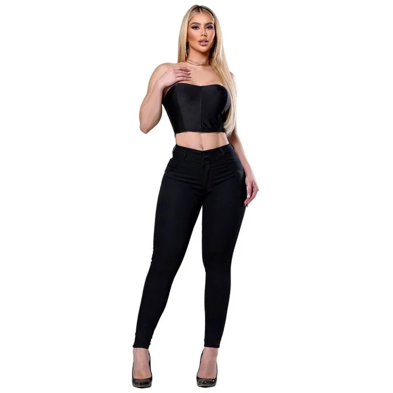 Calça Skinny Cintura Média Levanta Bumbum Ri19 L138