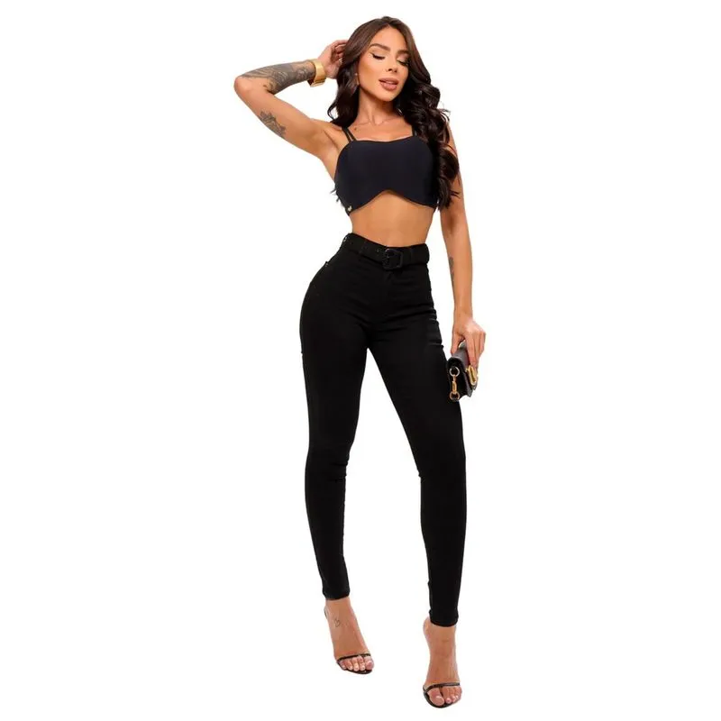 Calça Skinny Cintura Alta Levanta Bumbum Legião by Ri19 L005