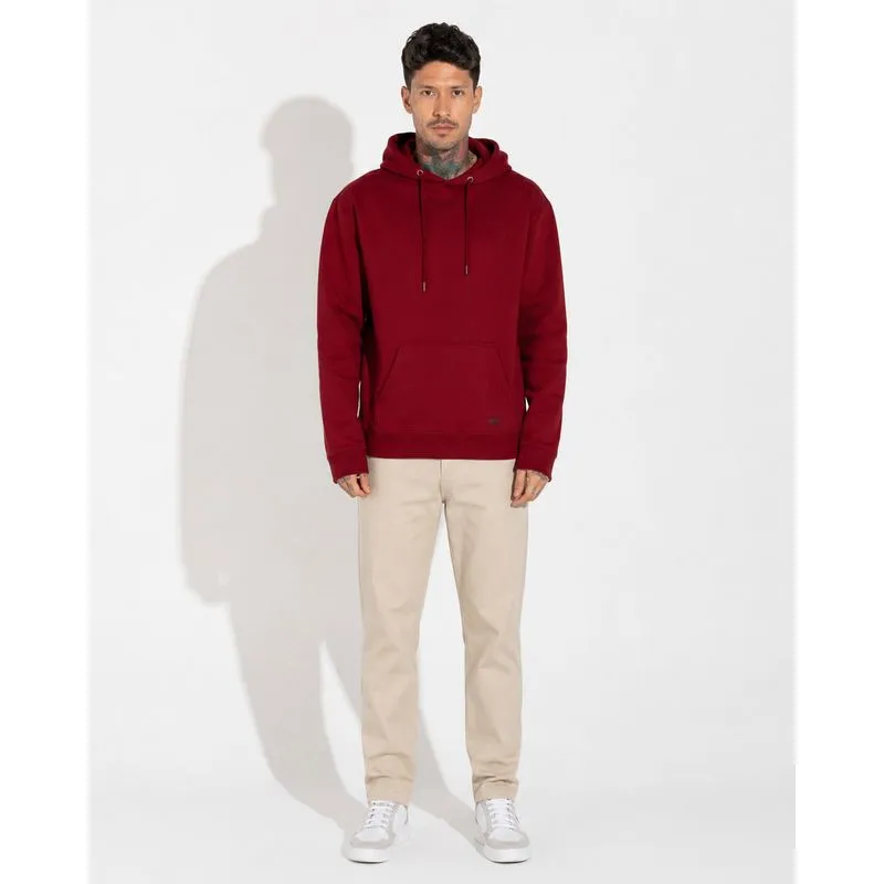Blusão Moletom Flanelado Capuz Vermelho - P