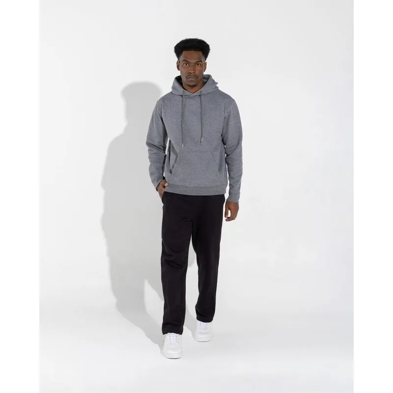 Blusão Moletom Flanelado Capuz Cinza - G
