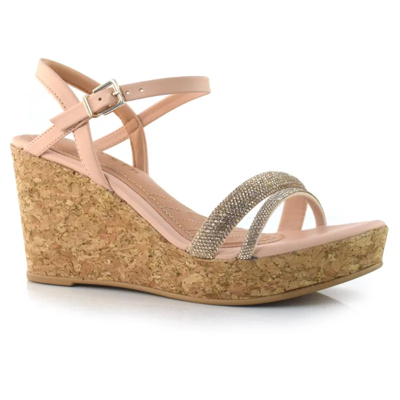 Sandália Anabela Feminina Ramarim Creme 23-46201 35