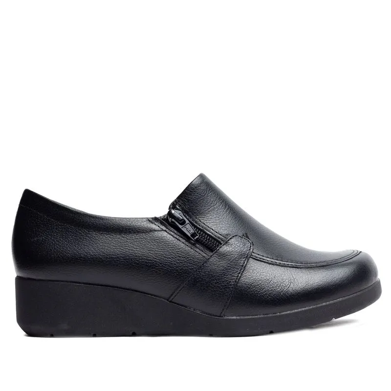 Sapato Feminino Comfortflex Anabela Slip On Preto - 39