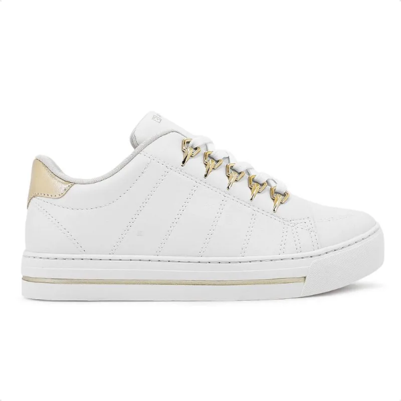 Tênis Ramarim Casual Cadarço Feminino 34 / Branco / Dourado
