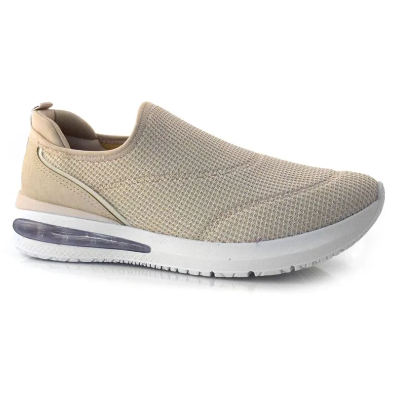 Tênis Casual Feminino Comfortflex Bege 23-48401 39
