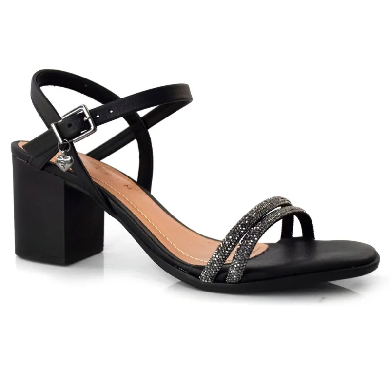 Sandália de Salto Bloco Feminina Ramarim Preto 23-31207 39