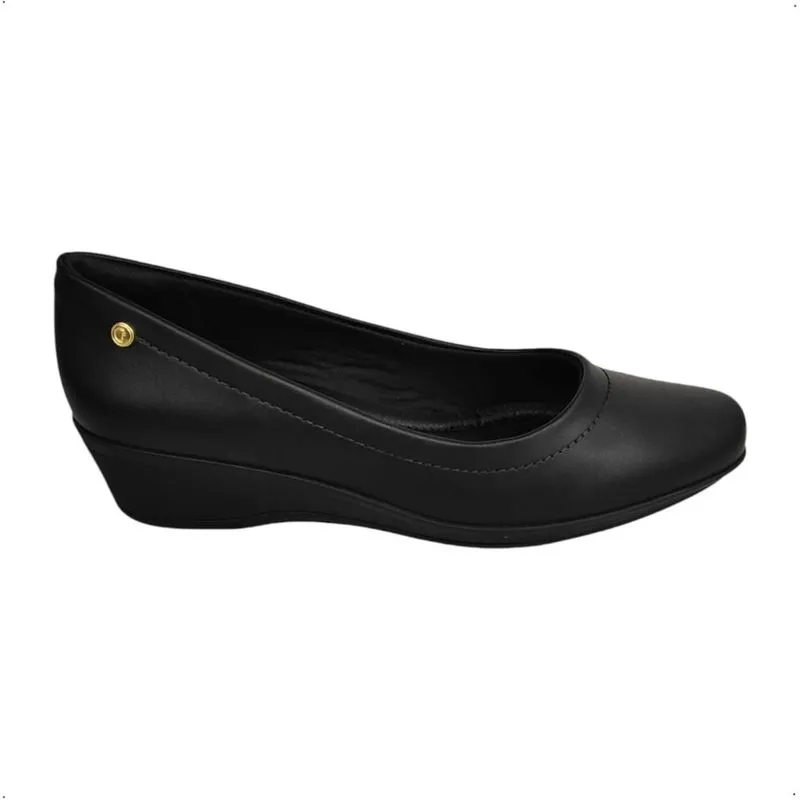 Sapato anabela Comfortflex Couro casual Esporão 94301