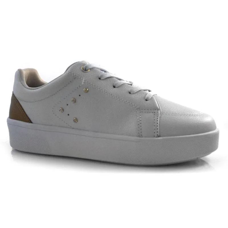 Tênis de Couro Feminino Ramarim Branco 24-82103 39