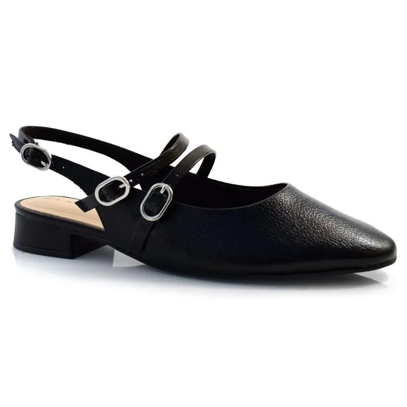Sapatilha Slingback Feminina Ramarim Preto 24-15131 34