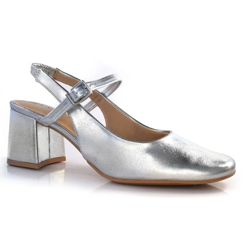Sapato Mary Jane Feminino Ramarim Prata 24-17131 MET 39