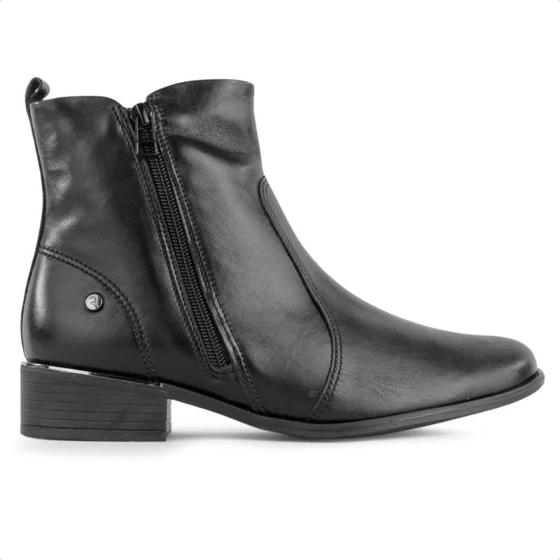 Bota Ramarim Cano Curto Zíper Feminina