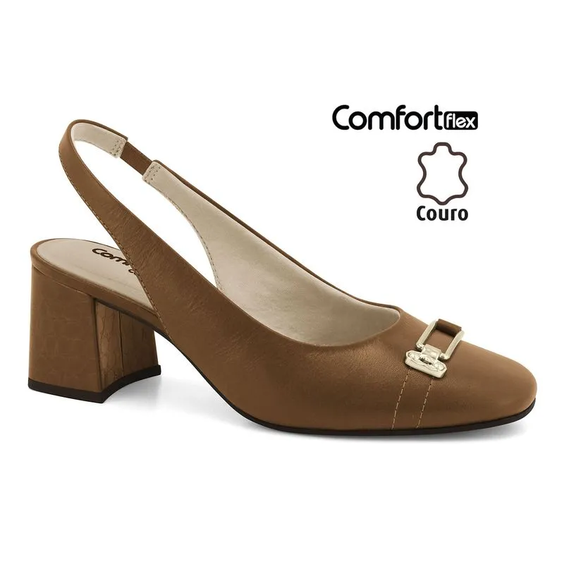 Slingback Couro Scotch Comfortflex 2475331-1 34