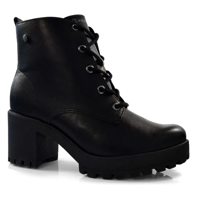 Coturno com Salto Bloco Feminino Ramarim Preto 24-56121 37