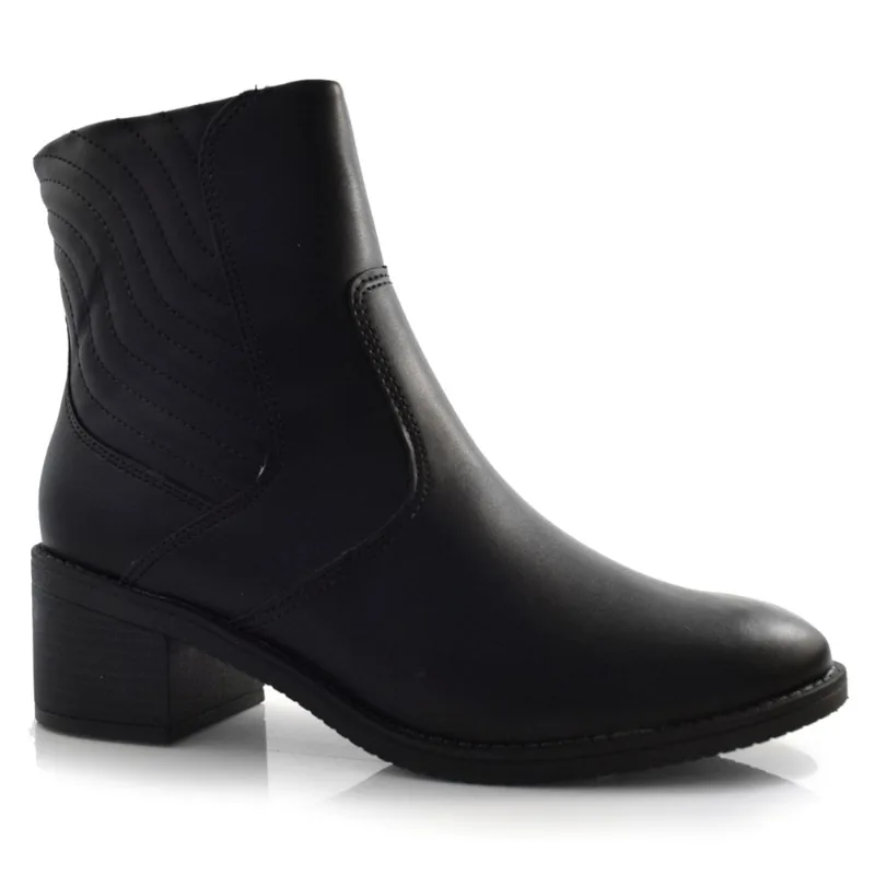 Bota de Cano Curto Feminina Ramarim Preto 24-59101 37