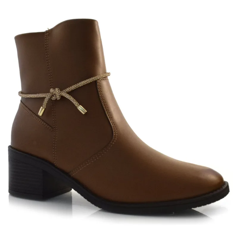 Bota de Cano Feminina Ramarim Marrom 24-59102 34