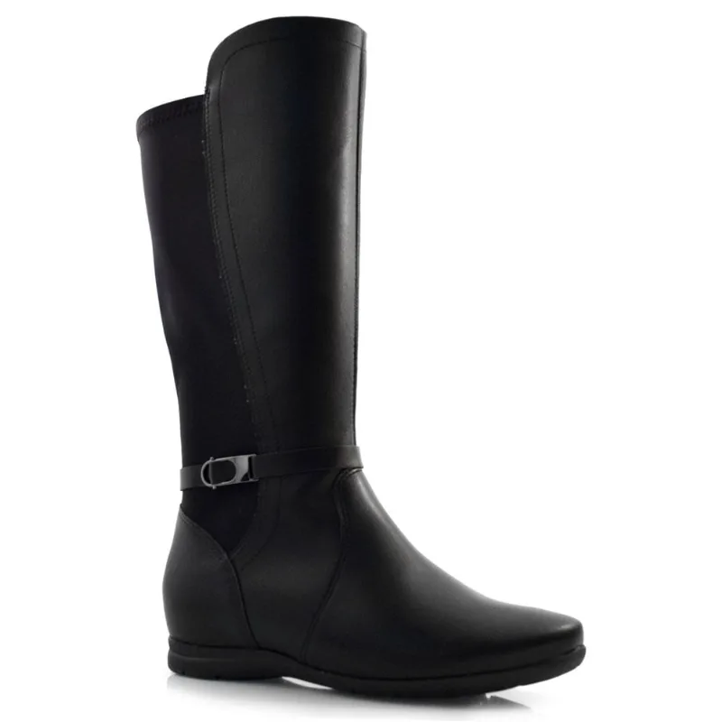 Bota de Cano Alto Feminina Comfortflex Preto 24-91331 38
