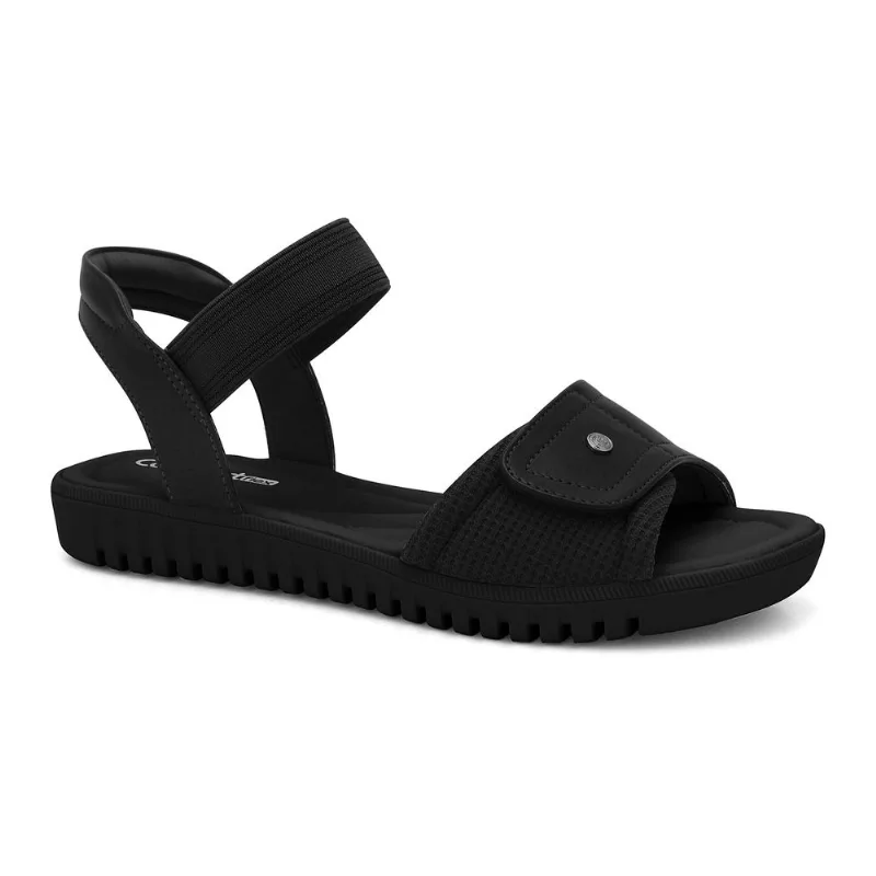 Sandália Lycra Paris Preta Comfortflex 2443307-3 36