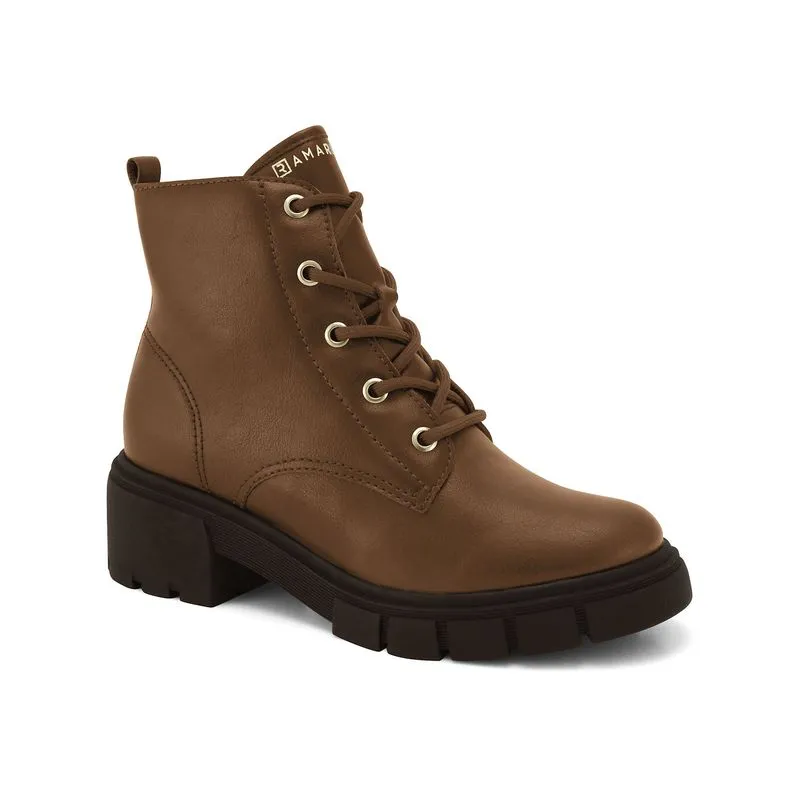 Bota Coturno Feminina Marrom Ramarim 2412101-3 33