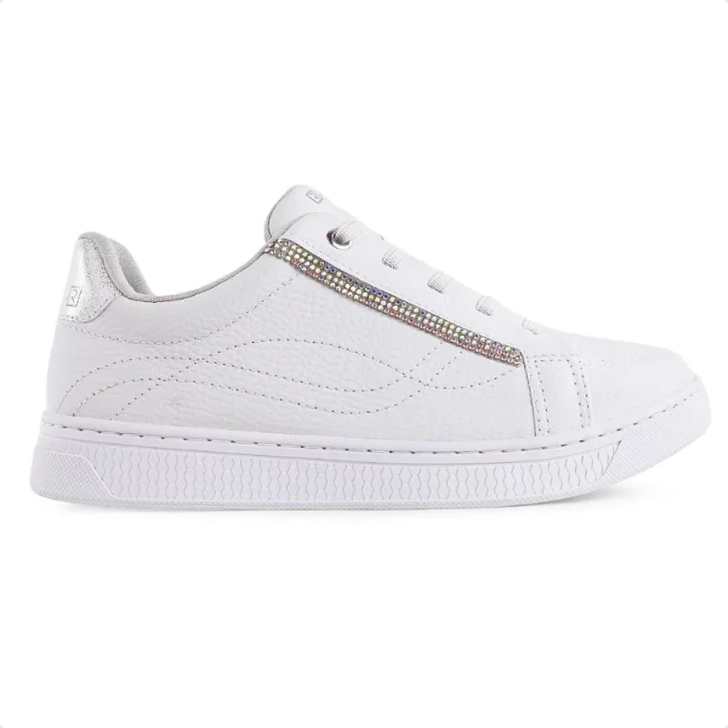 Tenis Ramarim Casual Strass Feminino 34 / Branco / Cinza