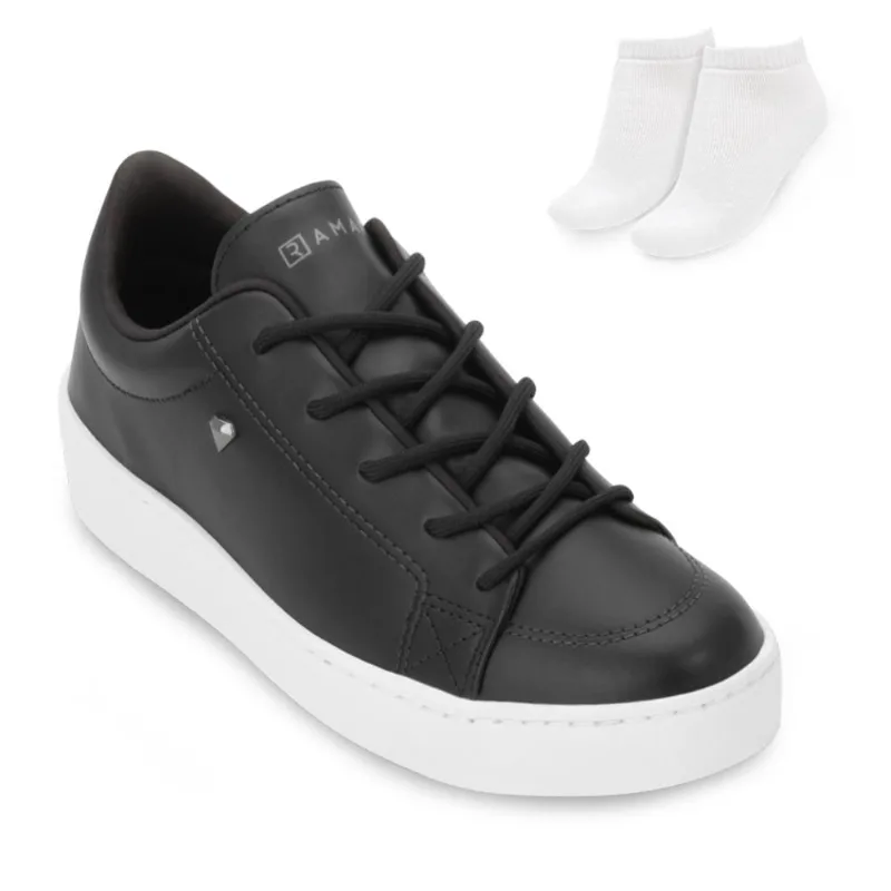 Tênis Casual Ramarim e Meia RM25 34 / Preto/Branco